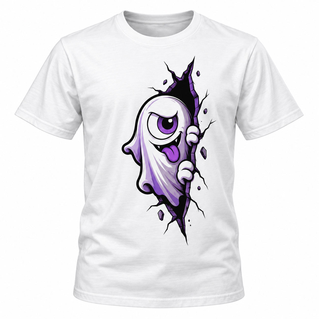 A one-eyed ghost peeking out T-shirt 1