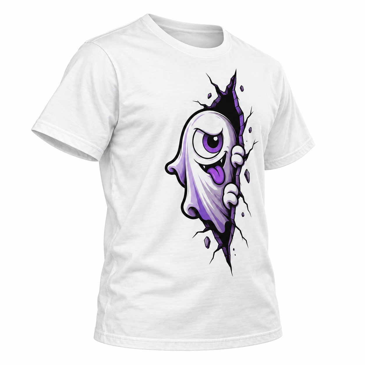 A one-eyed ghost peeking out T-shirt 2