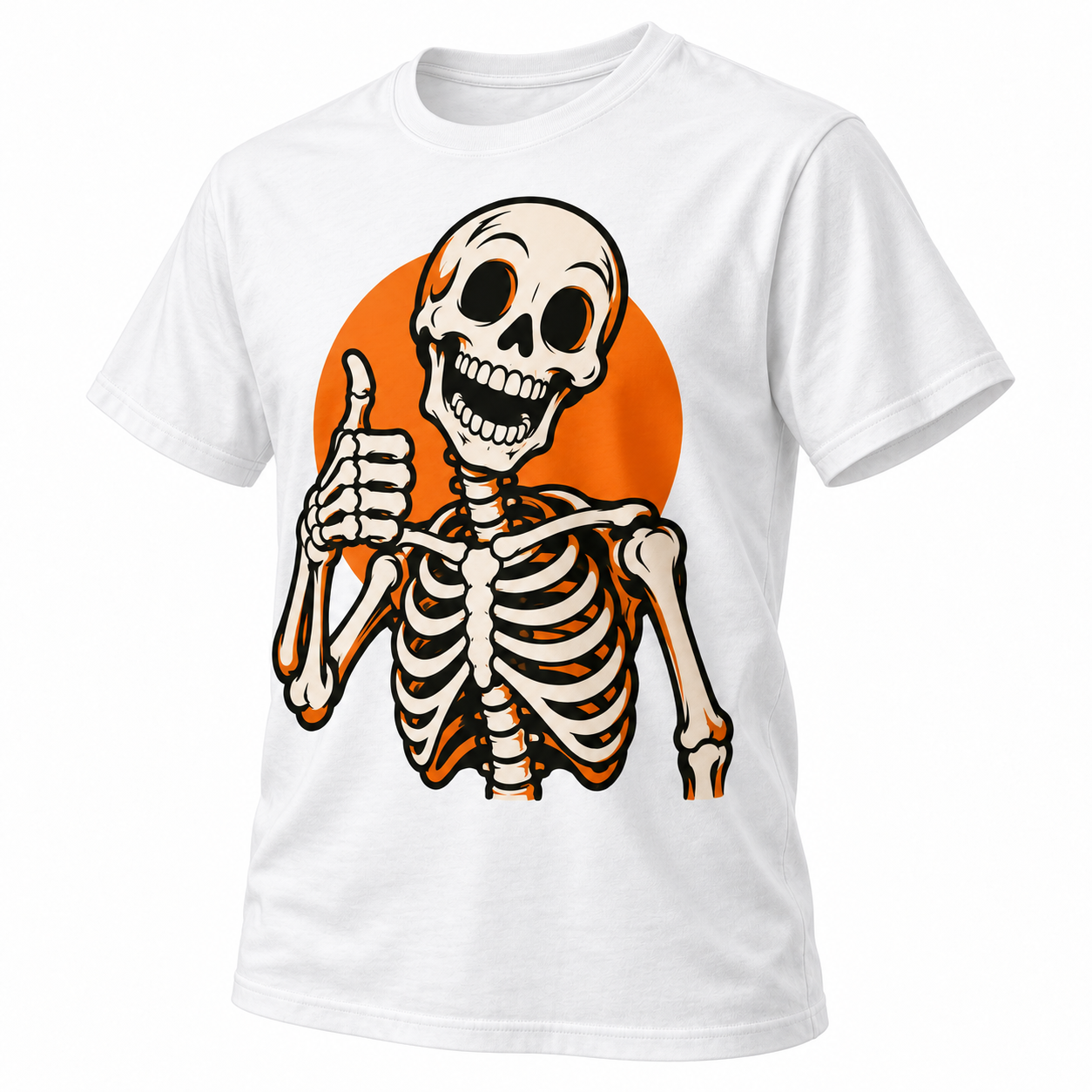 A funny white skeleton T-shirt 2
