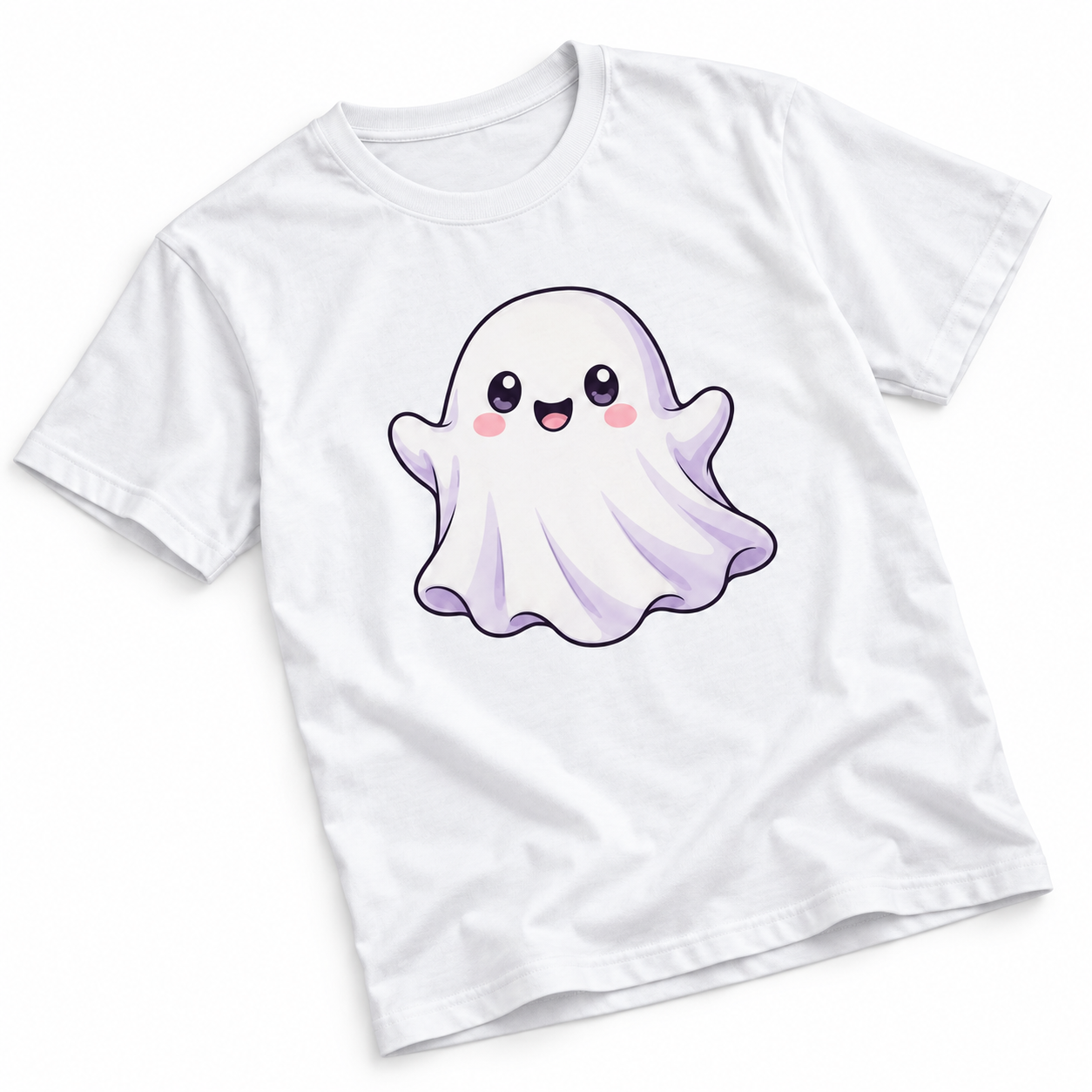 Tiny White Ghost Kawaii T-shirt 3