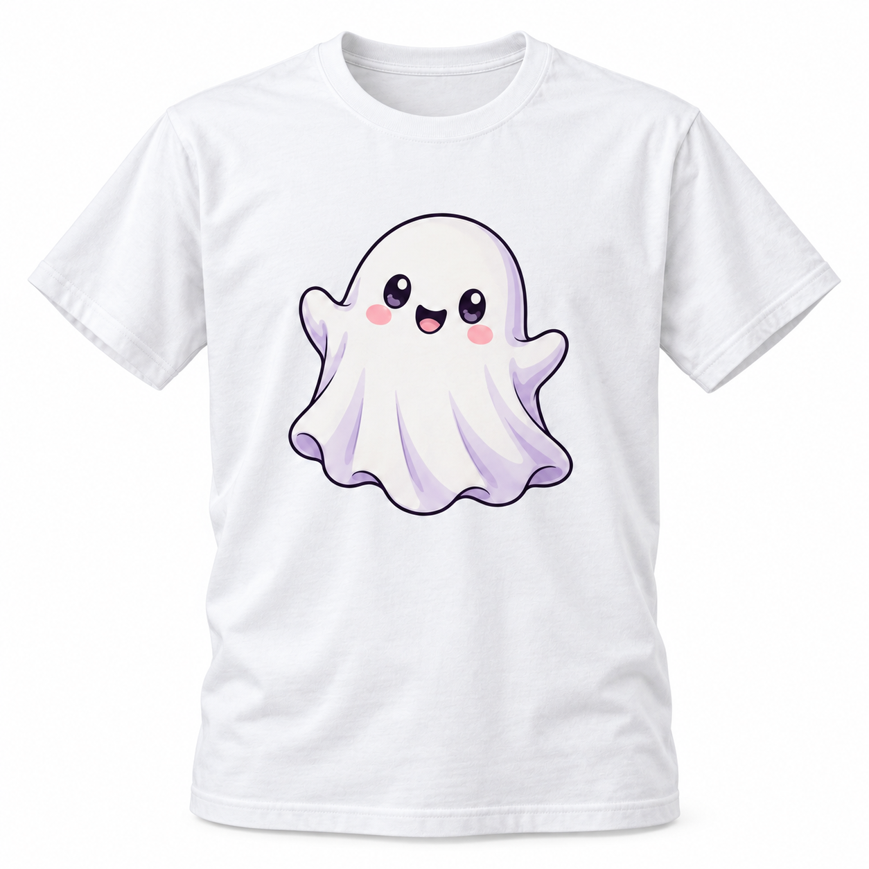 Tiny White Ghost Kawaii T-shirt 1