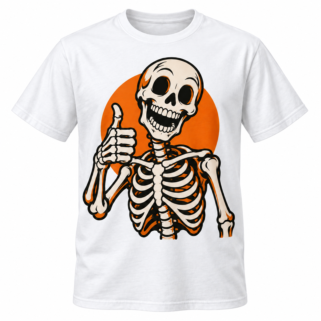 A funny white skeleton T-shirt 3